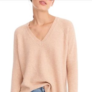 JCREW V-Neck Sweater in Yarn Heather Camel S NWT